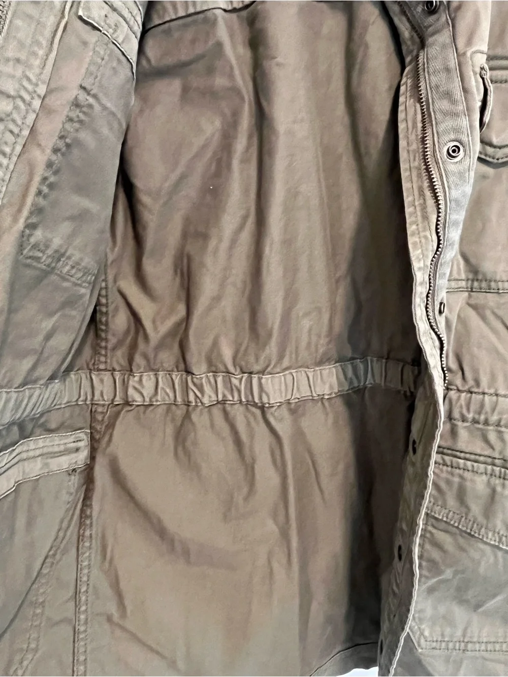 Gap Kids Olive Green Cotton Twill Military Field Utility Jacket Size XL